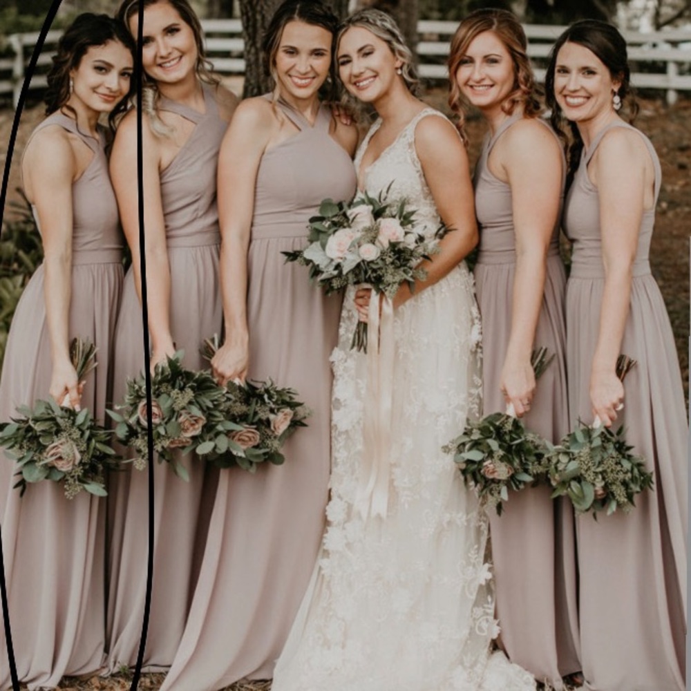 Lulu’s Taupe Maxi dress - Bridesmaid dress